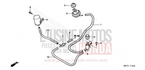 SOLENOIDE DE CONTROLE DE BYPASSE SOUPAPE XL1000V3 de 2003